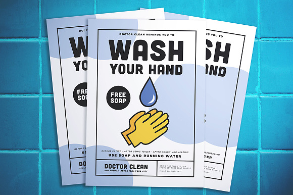Wash Hand Flyer in Flyer Templates - product preview 1