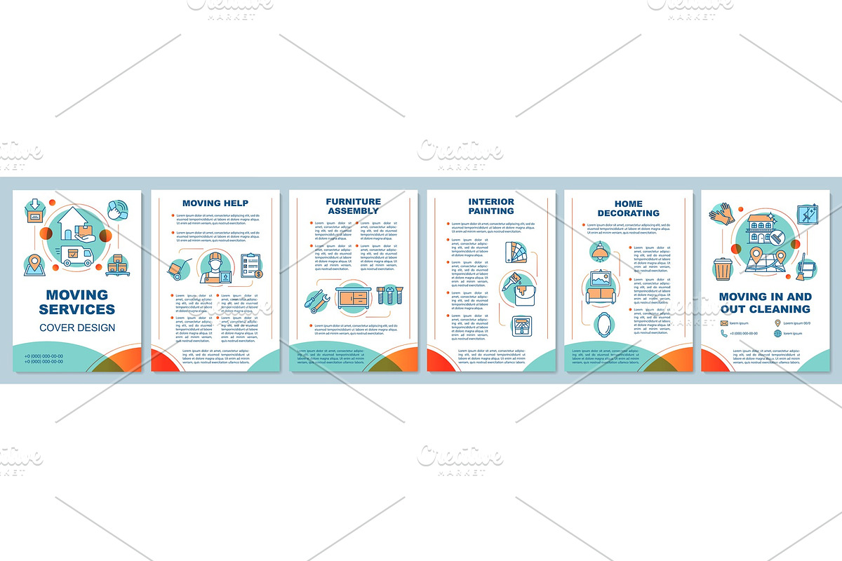 Moving services brochure template in Brochure Templates - product preview 8