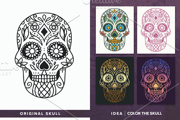 100 Decorative Skulls in Illustrations - product preview 5