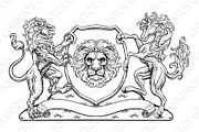 Coat of Arms Horse Lions Crest