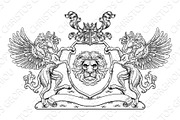 Crest Pegasus Horses Coat of Arms