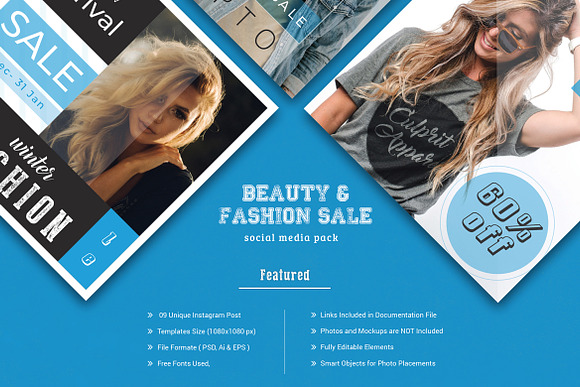 Best Social Banner For Fashion in Instagram Templates - product preview 4