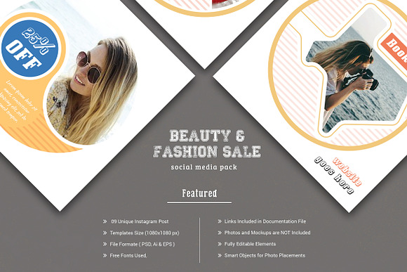 Discount Sale Social Media Pack in Instagram Templates - product preview 5