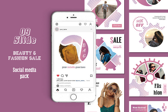 Instagram Fashion Social Media Pack in Instagram Templates - product preview 1
