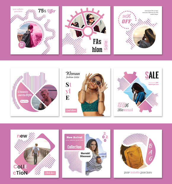 Instagram Fashion Social Media Pack in Instagram Templates - product preview 5