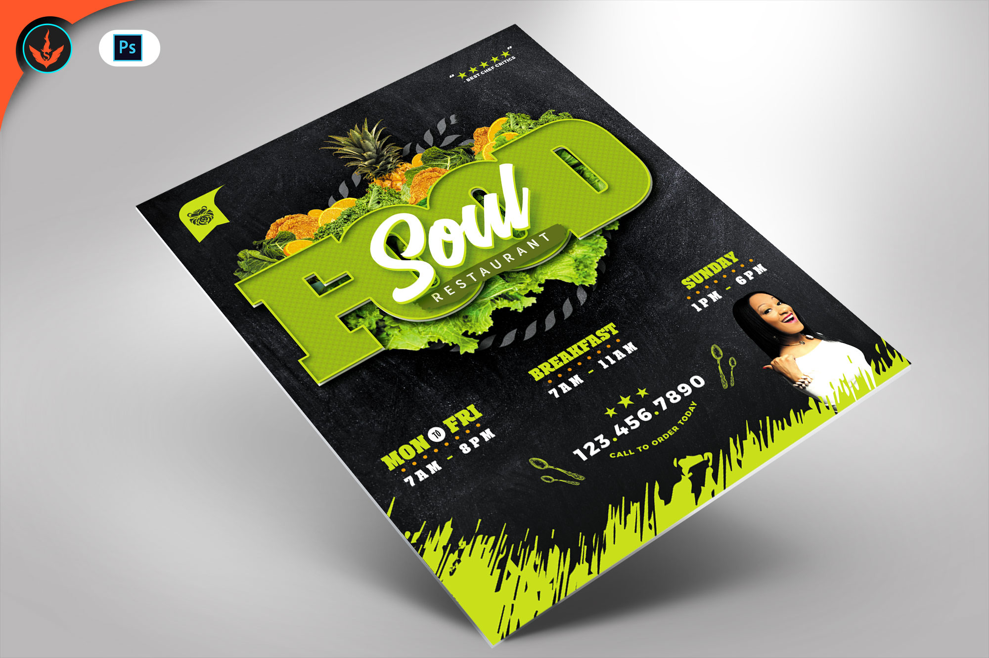 Soul Food Restaurant Menu Flyer | Creative Flyer Templates ...