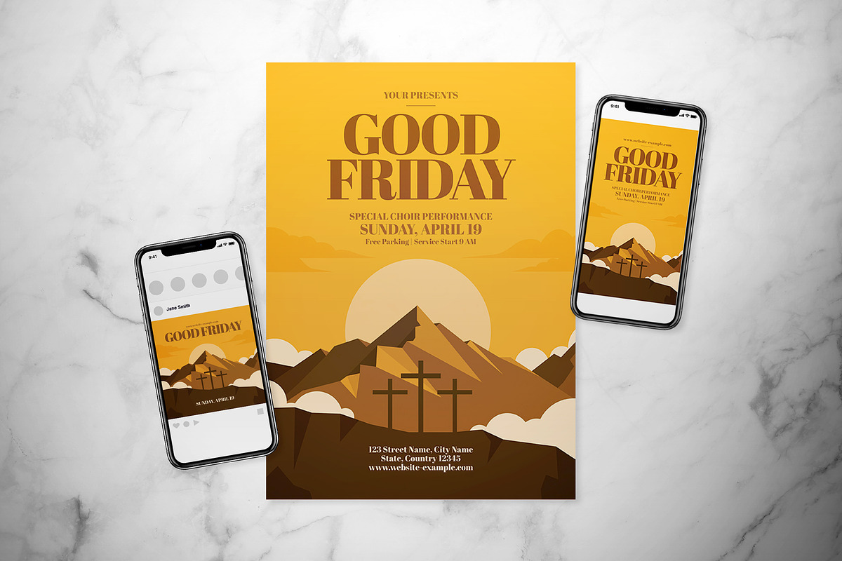 Good Friday Flyer Set in Flyer Templates - product preview 8