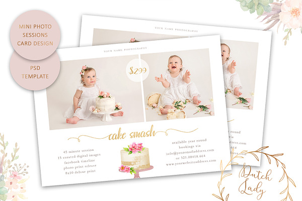 PSD Photo Session Card Template #64
