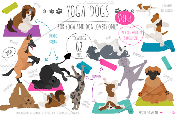 Yoga dogs collection (vol.4)