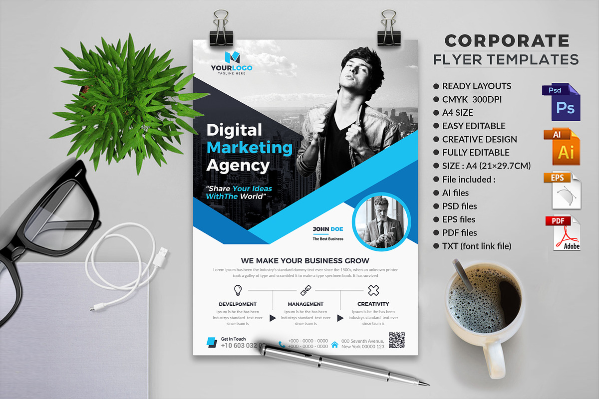 Corporate Flyer Templates in Flyer Templates - product preview 8