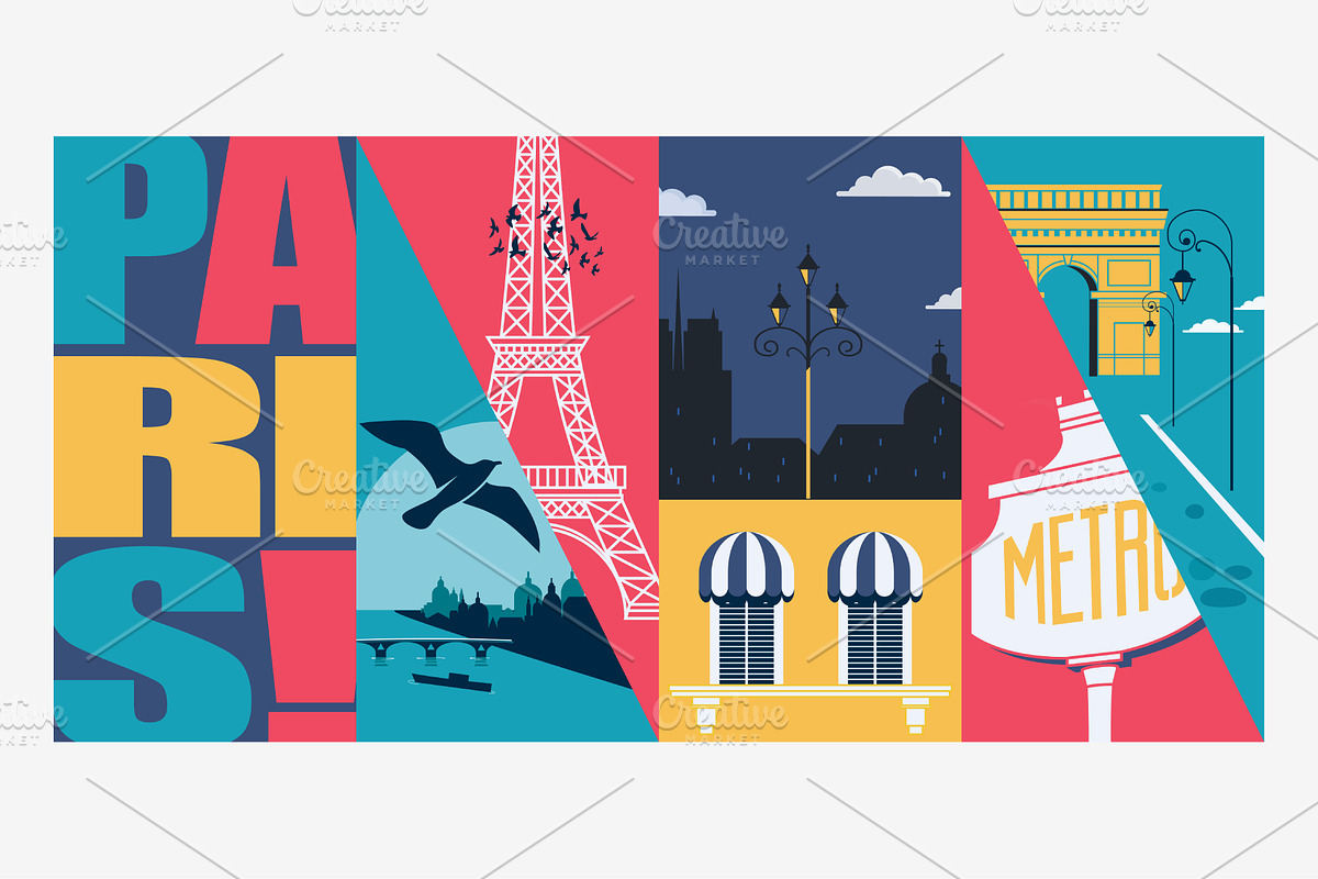 France vector skyline illustration in Illustrations - product preview 8