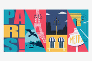France vector skyline illustration