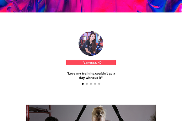 Landing page for personal trainer XD in Landing Page Templates - product preview 3