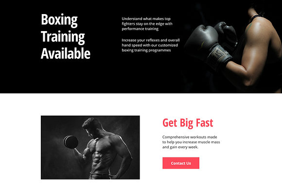Landing page for personal trainer XD in Landing Page Templates - product preview 4