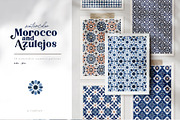 Morocco & Azulejos seamless patterns