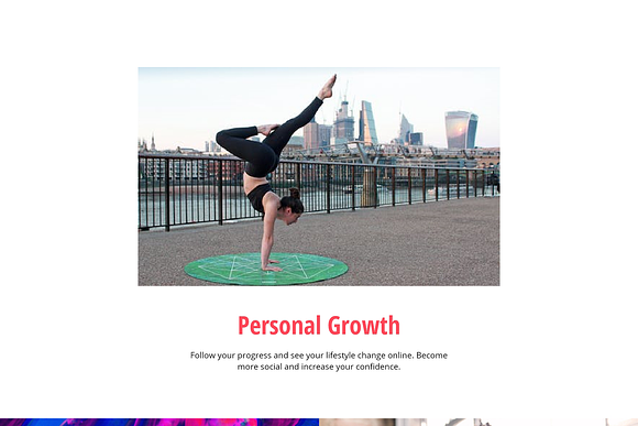 Landing page for personal trainer XD in Landing Page Templates - product preview 5