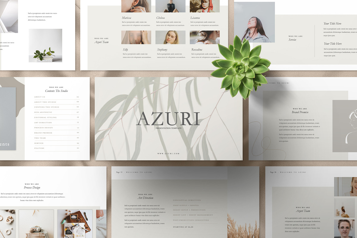 AZURI - Minimal Google Slide in Google Slides Templates - product preview 8