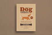Retro Dog Walker Flyer