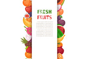 Fresh tropical fruits in borders