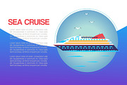 Sea cruiser in ocean marine travel