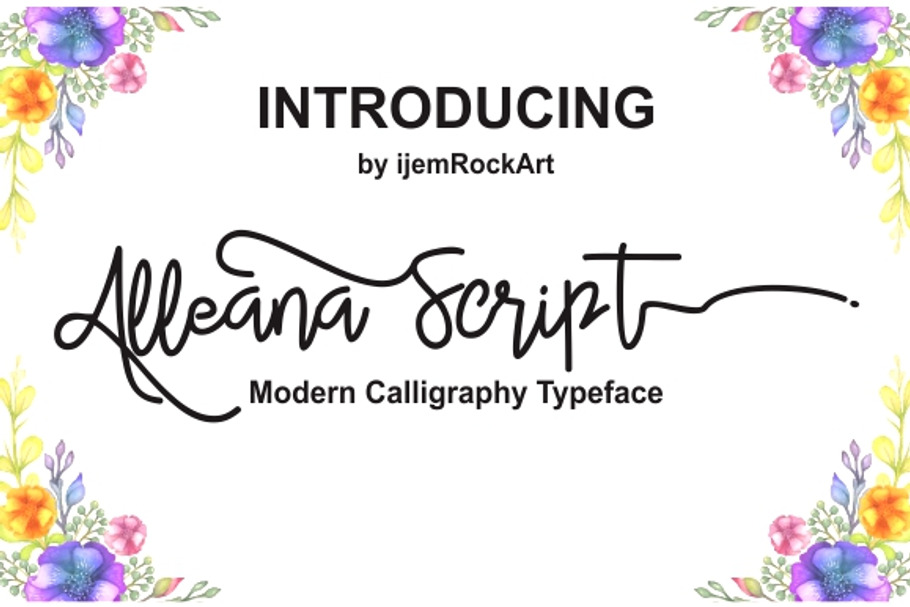 Alleana Script in Script Fonts - product preview 8