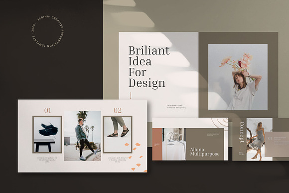 ALBINA - Powerpoint Lookbook Fashion in PowerPoint Templates - product preview 3