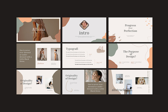 ALBINA - Powerpoint Lookbook Fashion in PowerPoint Templates - product preview 9