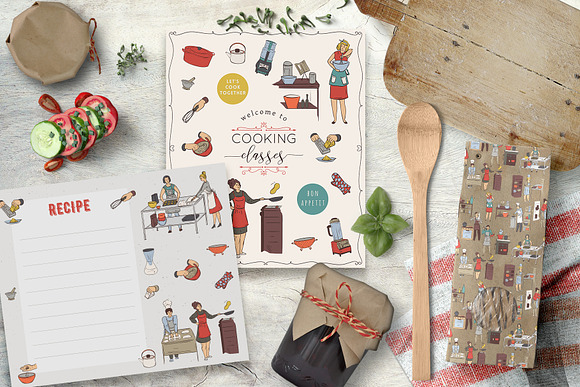 Cooking together in Illustrations - product preview 4