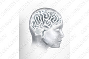 Human Brain AI Head Face