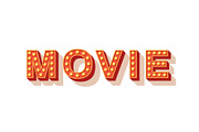 Movie vector typography