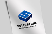 Solid Stone Letter S Logo