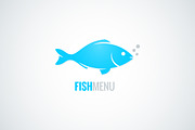 Fish logo design vector background.