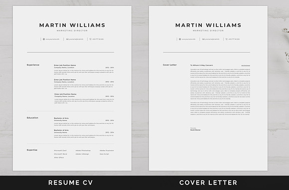 Clean Modern Resume Template in Resume Templates - product preview 1