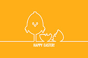 Easter abstract line vector.