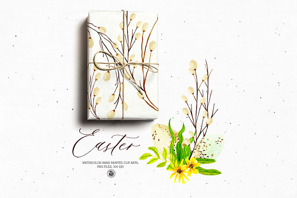 Easter - watercolor set in Illustrations - product preview 1