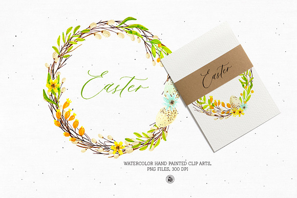 Easter - watercolor set in Illustrations - product preview 3