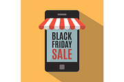 Black Friday. Mobile store concept.