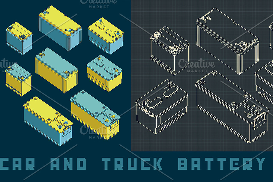Car and Truck Battery Set
