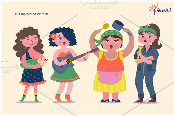 Girl Power! Women Characters in Illustrations - product preview 1