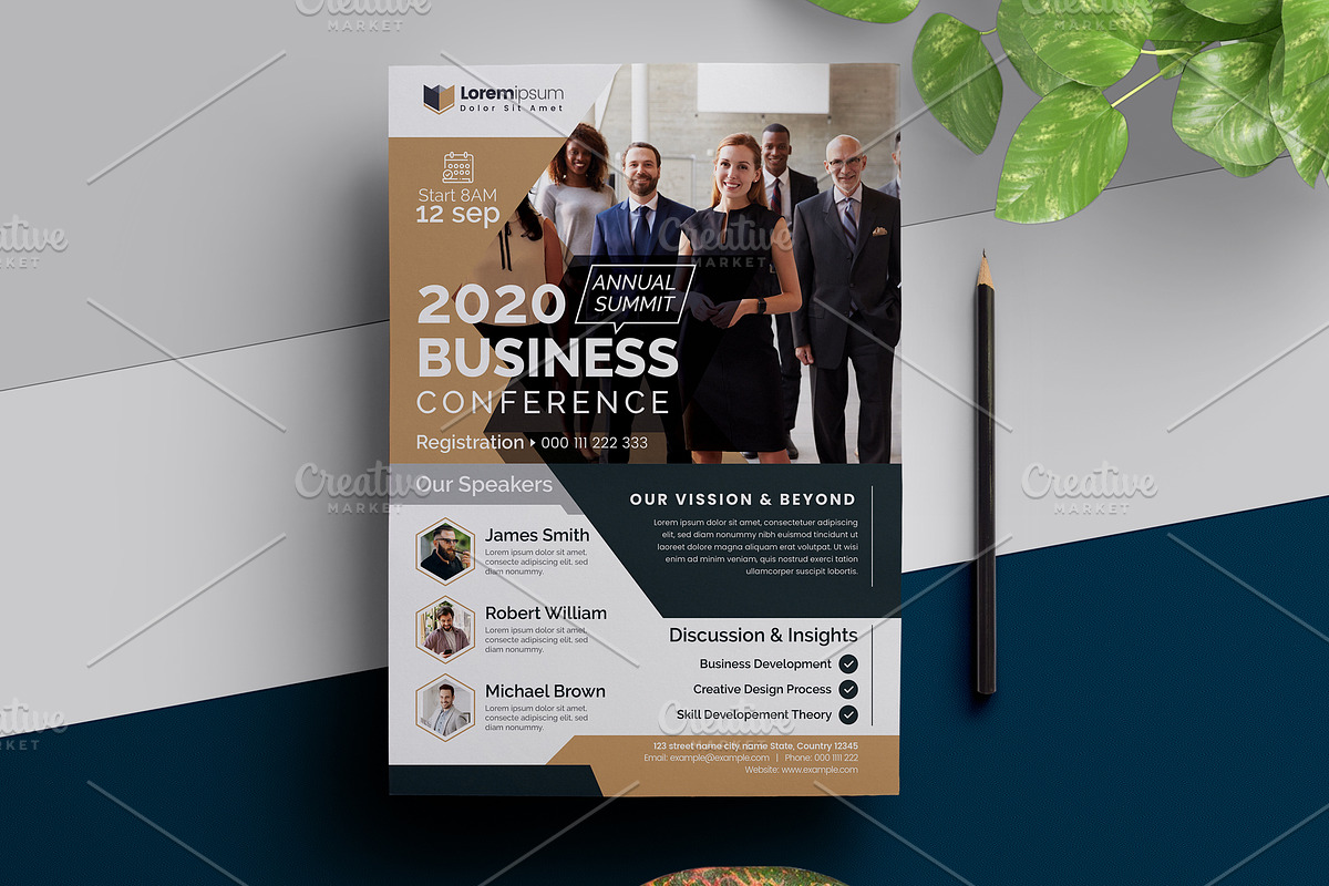 Annual Conference Flyer in Flyer Templates - product preview 8