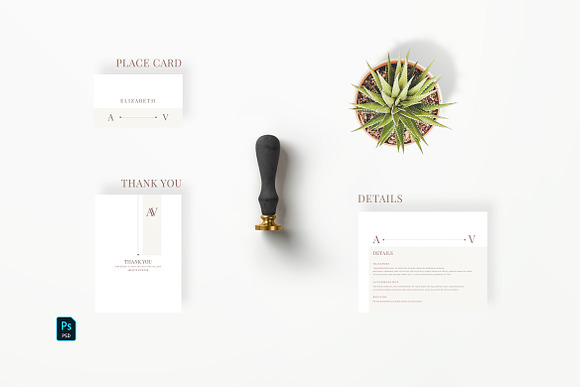 Modern Elegant Wedding Invitation in Wedding Templates - product preview 4