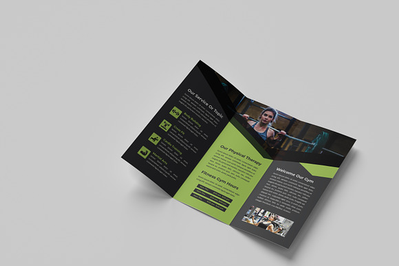 GYM Tri Fold Brochure Template in Brochure Templates - product preview 2