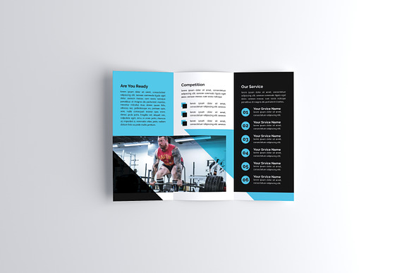 Fitness Tri-Fold Brochure Template in Brochure Templates - product preview 1
