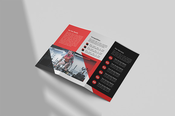 Fitness Tri-Fold Brochure Template in Brochure Templates - product preview 4