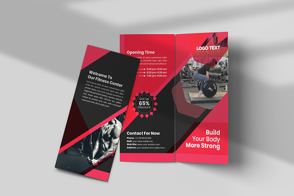Fitness Center Trifold Brochure in Brochure Templates - product preview 1
