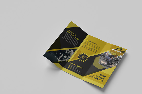 Fitness Center Trifold Brochure in Brochure Templates - product preview 3
