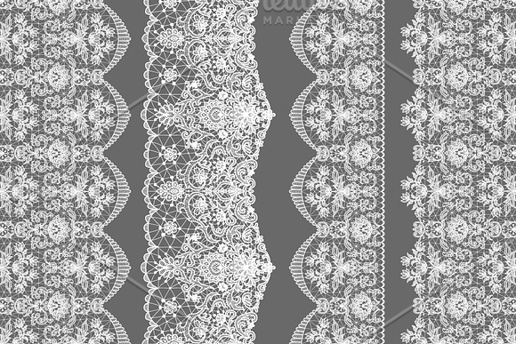 Seamless Lace Pattern and Borders in Patterns - product preview 1