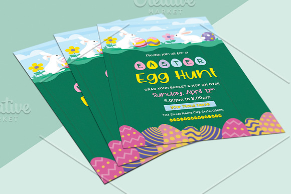 Easter Party Flyer - V1192 in Flyer Templates - product preview 2