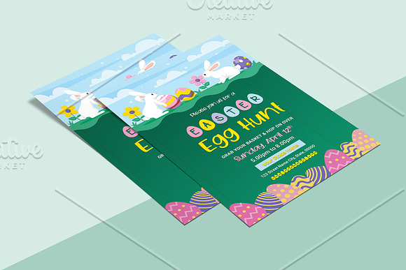 Easter Party Flyer - V1192 in Flyer Templates - product preview 3