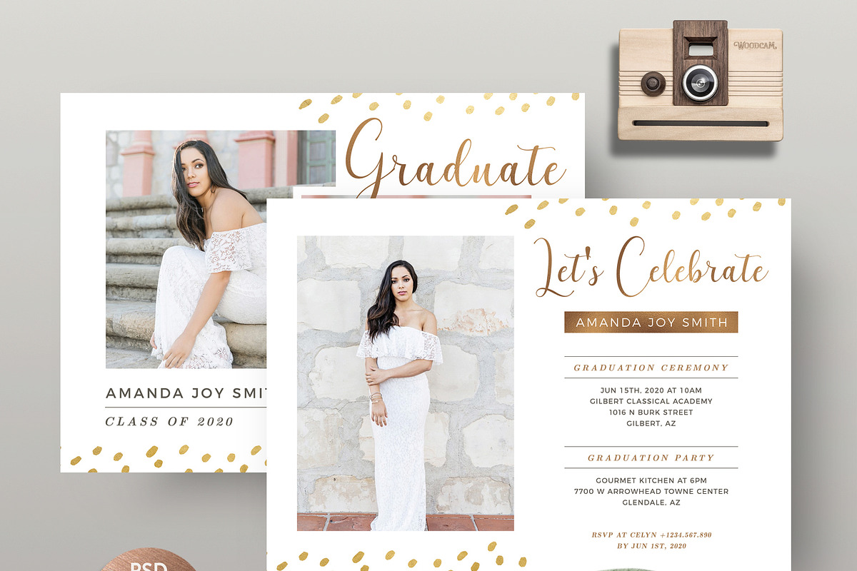 Senior Graduation Card SG007 in Card Templates - product preview 8